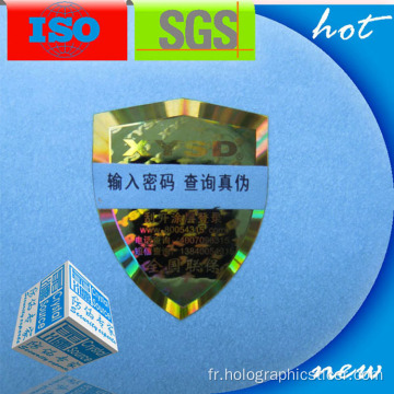 Tamper 3D Hologram Sticker Label de sécurité